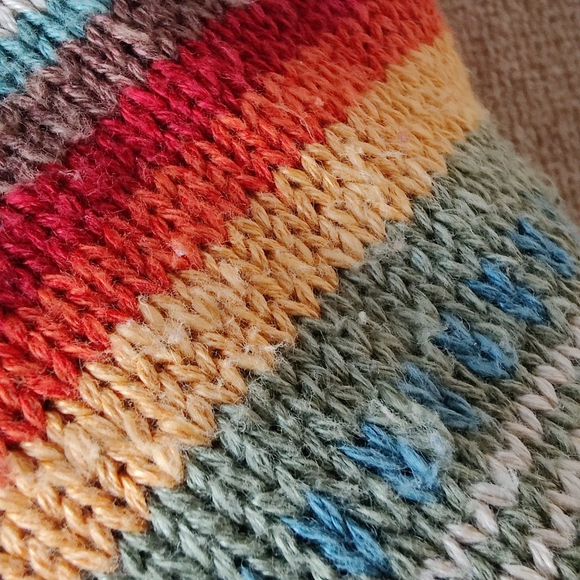 Vintage Lauren Ralph Lauren Hand Knit Navajo Cardigan with tie, Size PM - Picture 12 of 15